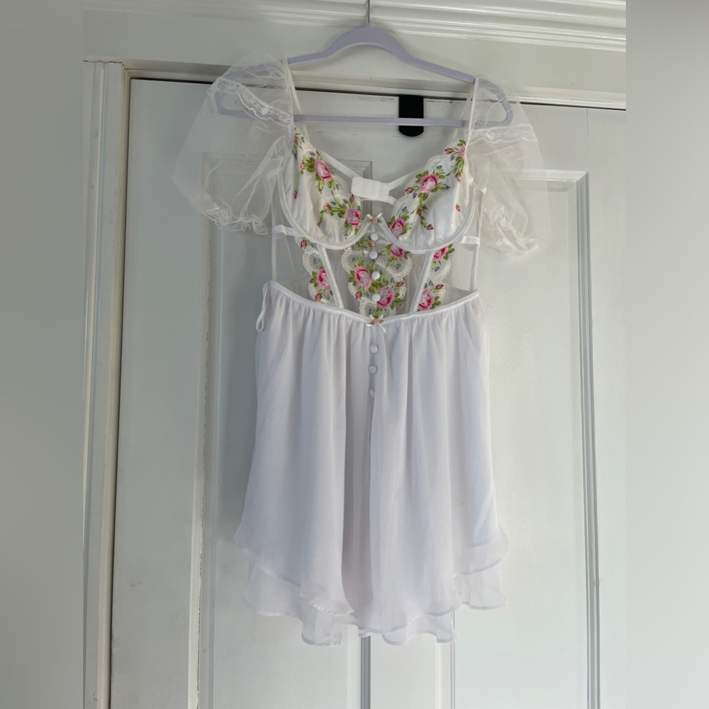 For love and lemons trellis rose bustier mini dress - Picture 2 of 4